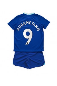 Chelsea Aubameyang #9 Babyklær Hjemme Fotballdrakt til barn 2022-23 Korte ermer (+ Korte bukser)